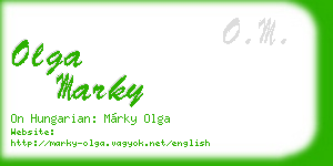 olga marky business card