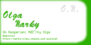 olga marky business card